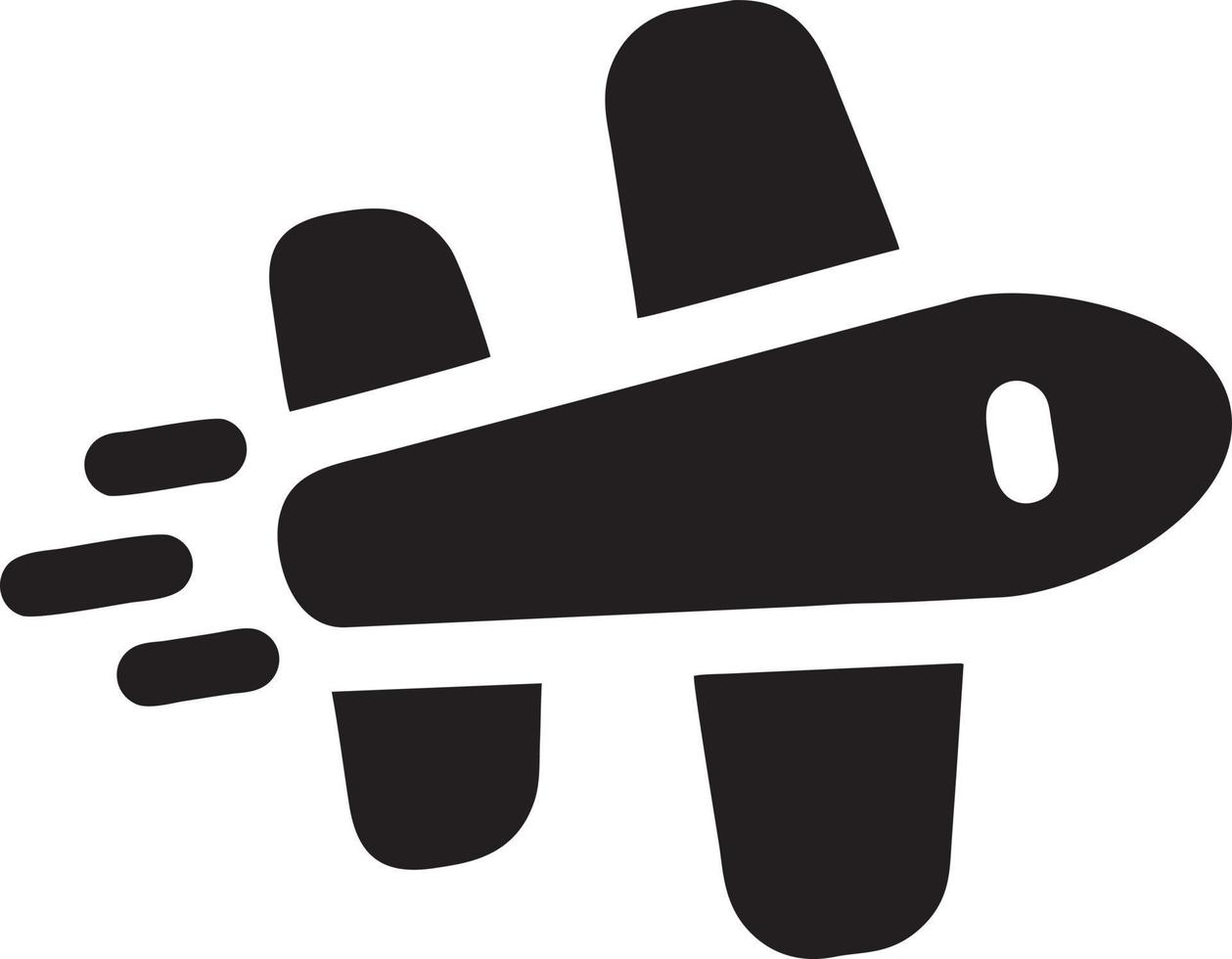 Flugzeug Symbol Symbol Bild Vektor, Illustration von das Flug Luftfahrt im schwarz Bild. eps 10 vektor