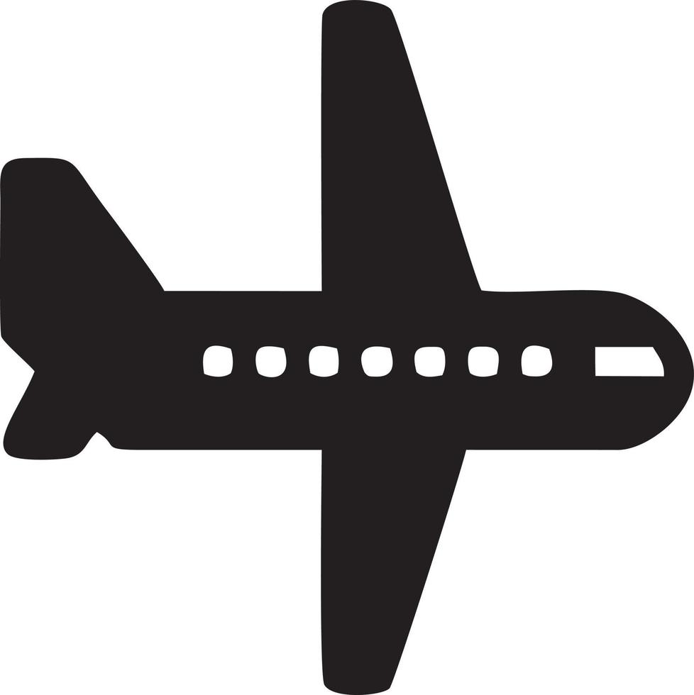 Flugzeug Symbol Symbol Bild Vektor, Illustration von das Flug Luftfahrt im schwarz Bild. eps 10 vektor