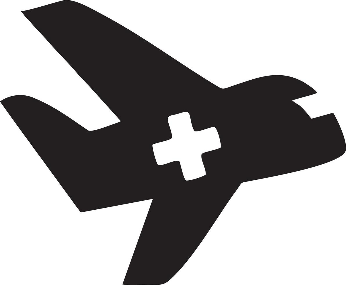 Flugzeug Symbol Symbol Bild Vektor, Illustration von das Flug Luftfahrt im schwarz Bild. eps 10 vektor