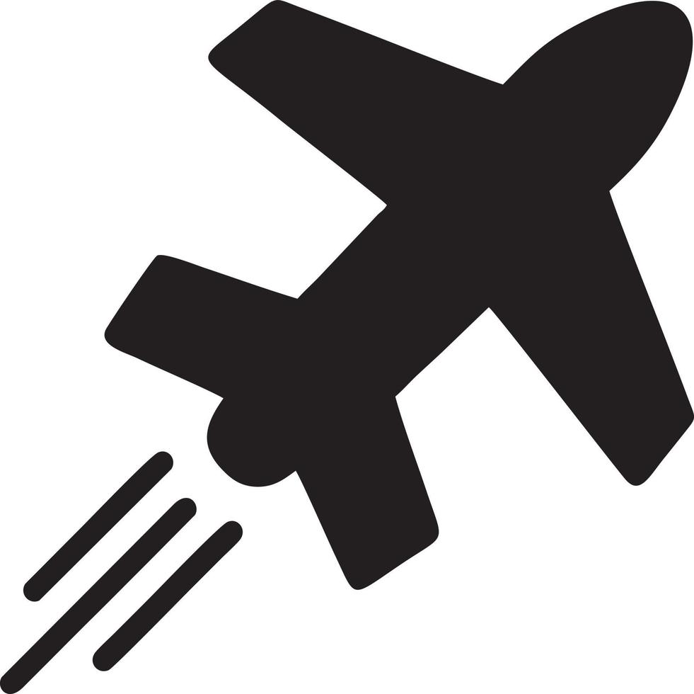 Flugzeug Symbol Symbol Bild Vektor, Illustration von das Flug Luftfahrt im schwarz Bild. eps 10 vektor