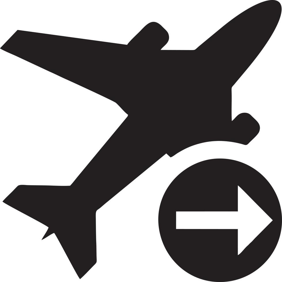 Flugzeug Symbol Symbol Bild Vektor, Illustration von das Flug Luftfahrt im schwarz Bild. eps 10 vektor