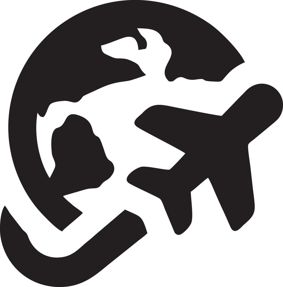 Flugzeug Symbol Symbol Bild Vektor, Illustration von das Flug Luftfahrt im schwarz Bild. eps 10 vektor