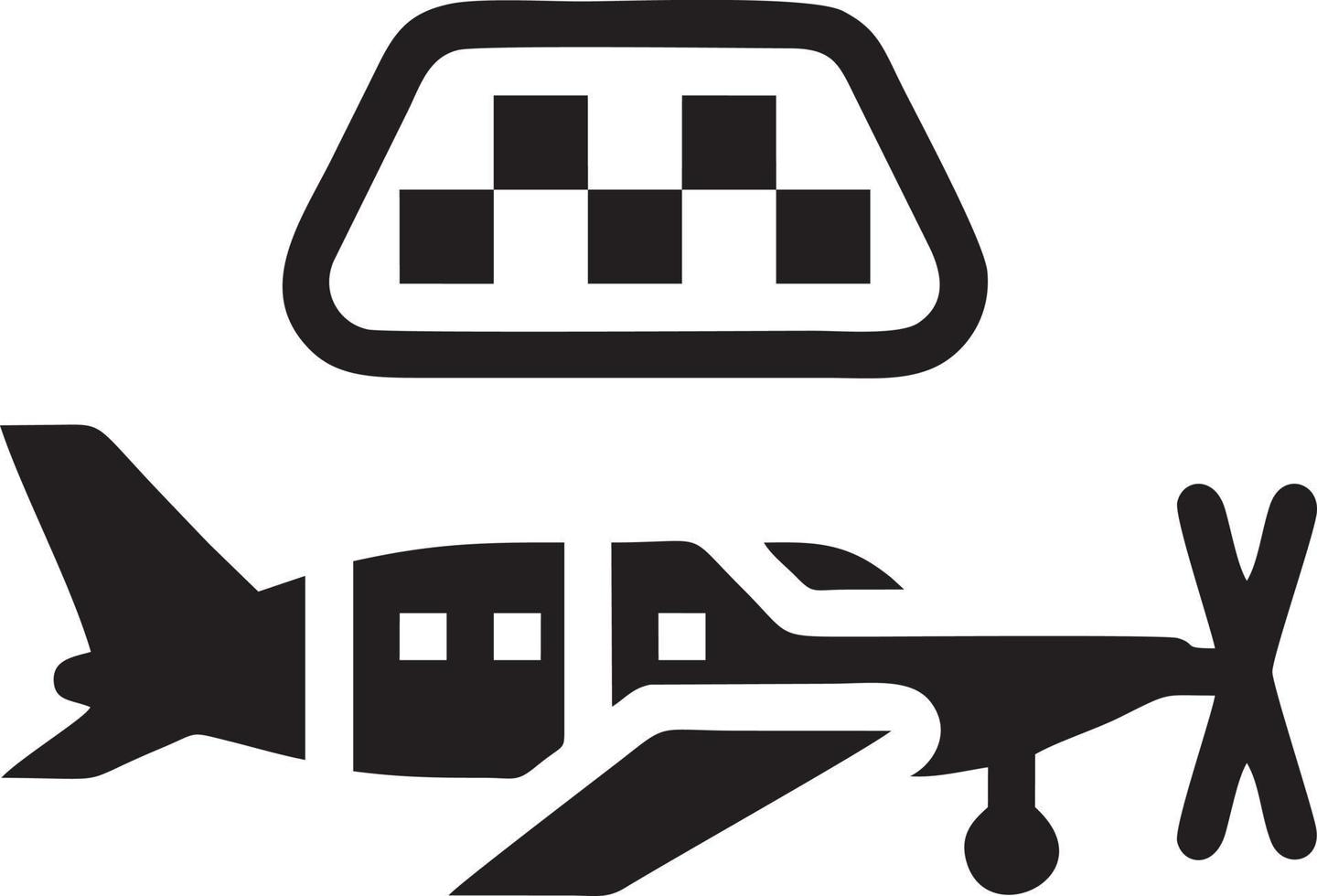 Flugzeug Symbol Symbol Bild Vektor, Illustration von das Flug Luftfahrt im schwarz Bild. eps 10 vektor