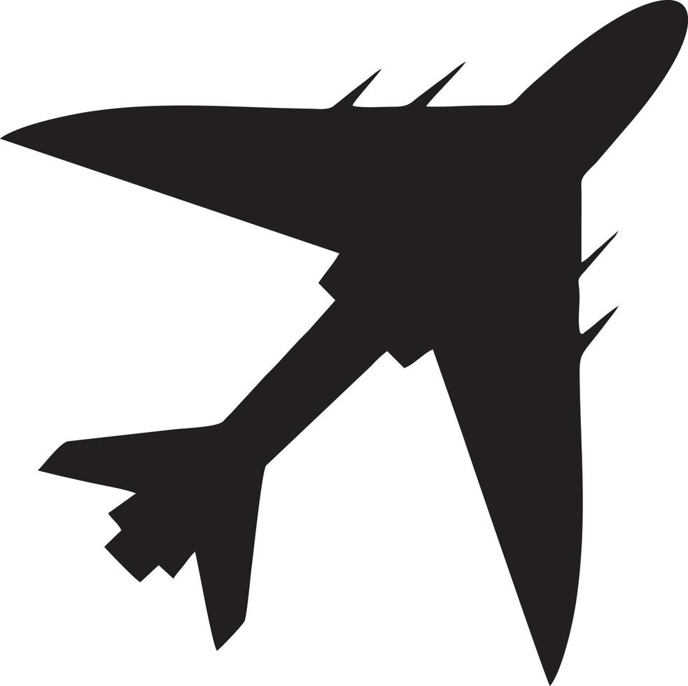 Flugzeug Symbol Symbol Bild Vektor, Illustration von das Flug Luftfahrt im schwarz Bild. eps 10 vektor