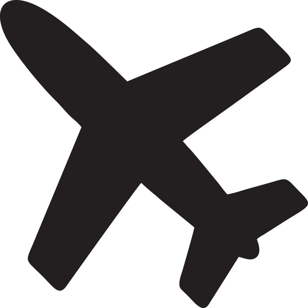 Flugzeug Symbol Symbol Bild Vektor, Illustration von das Flug Luftfahrt im schwarz Bild. eps 10 vektor