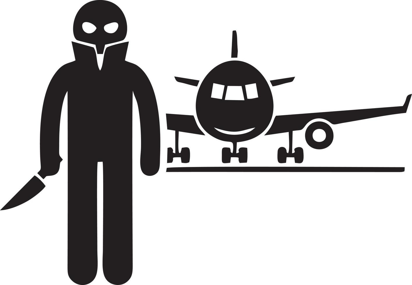 Flugzeug Symbol Symbol Bild Vektor, Illustration von das Flug Luftfahrt im schwarz Bild. eps 10 vektor