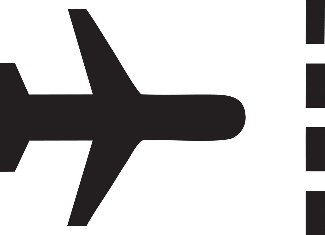 Flugzeug Symbol Symbol Bild Vektor, Illustration von das Flug Luftfahrt im schwarz Bild. eps 10 vektor