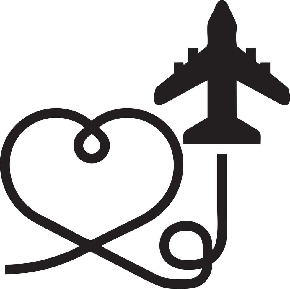 Flugzeug Symbol Symbol Bild Vektor, Illustration von das Flug Luftfahrt im schwarz Bild. eps 10 vektor