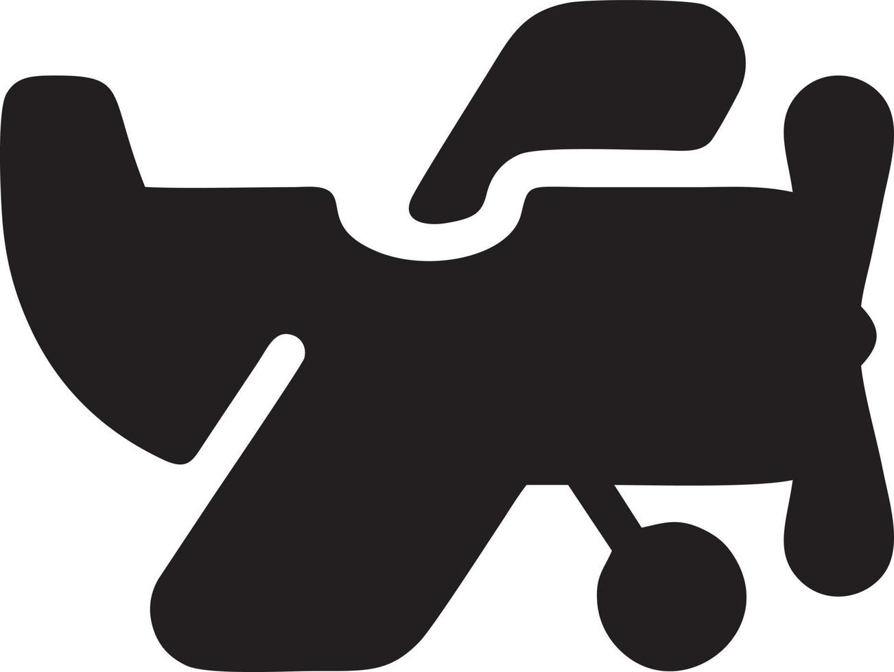 Flugzeug Symbol Symbol Bild Vektor, Illustration von das Flug Luftfahrt im schwarz Bild. eps 10 vektor