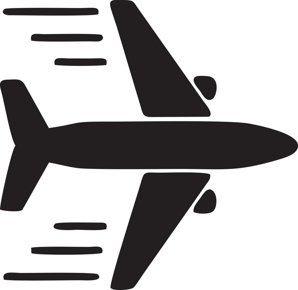 Flugzeug Symbol Symbol Bild Vektor, Illustration von das Flug Luftfahrt im schwarz Bild. eps 10 vektor