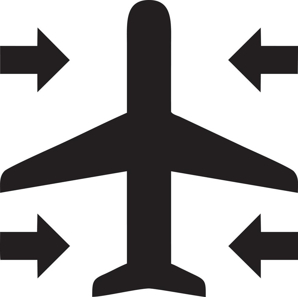 Flugzeug Symbol Symbol Bild Vektor, Illustration von das Flug Luftfahrt im schwarz Bild. eps 10 vektor