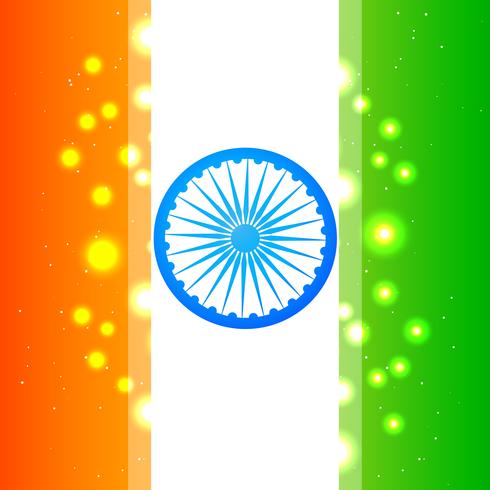 glänsande indian flagga vektor