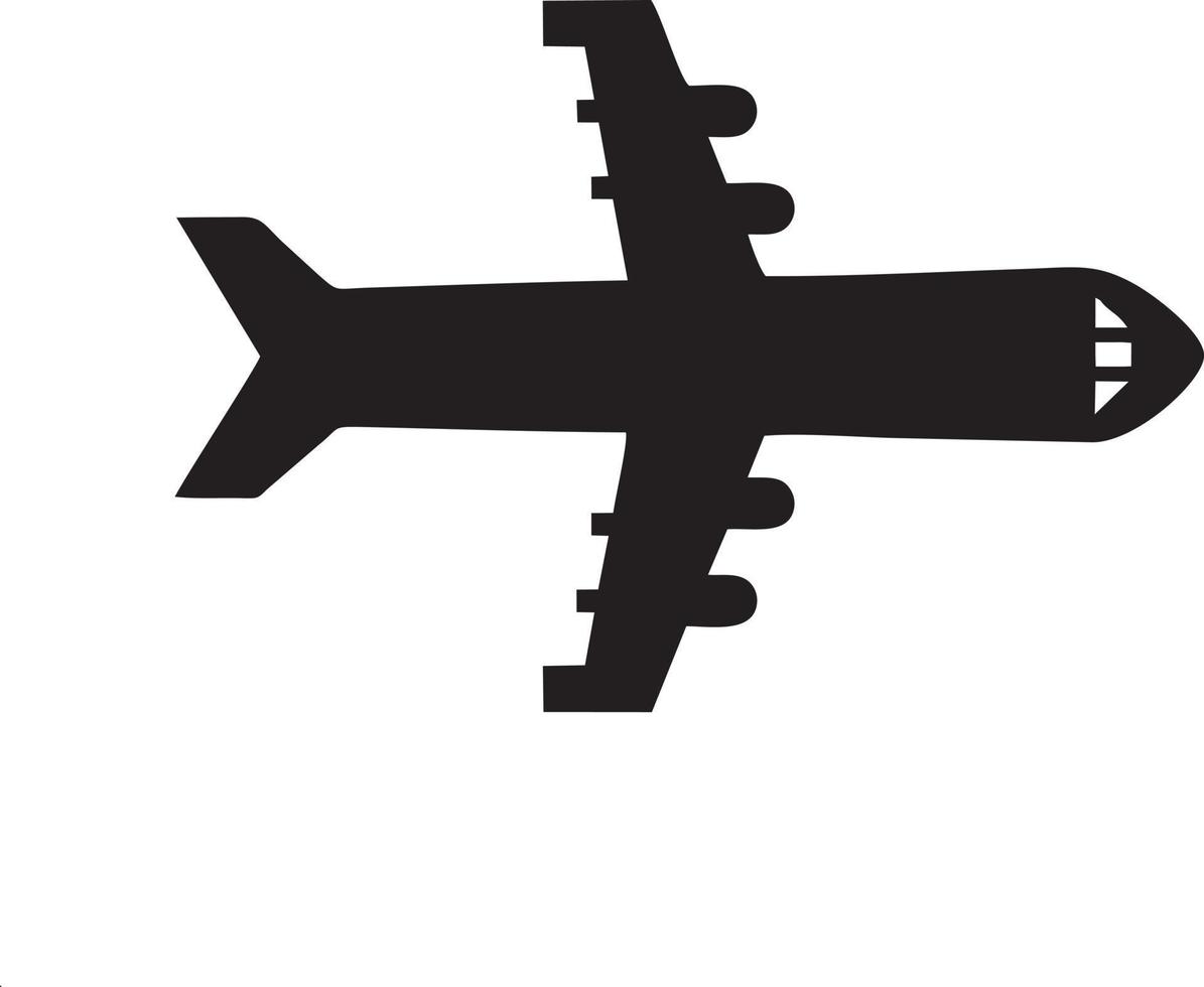 Flugzeug Symbol Symbol Bild Vektor, Illustration von das Flug Luftfahrt im schwarz Bild. eps 10 vektor