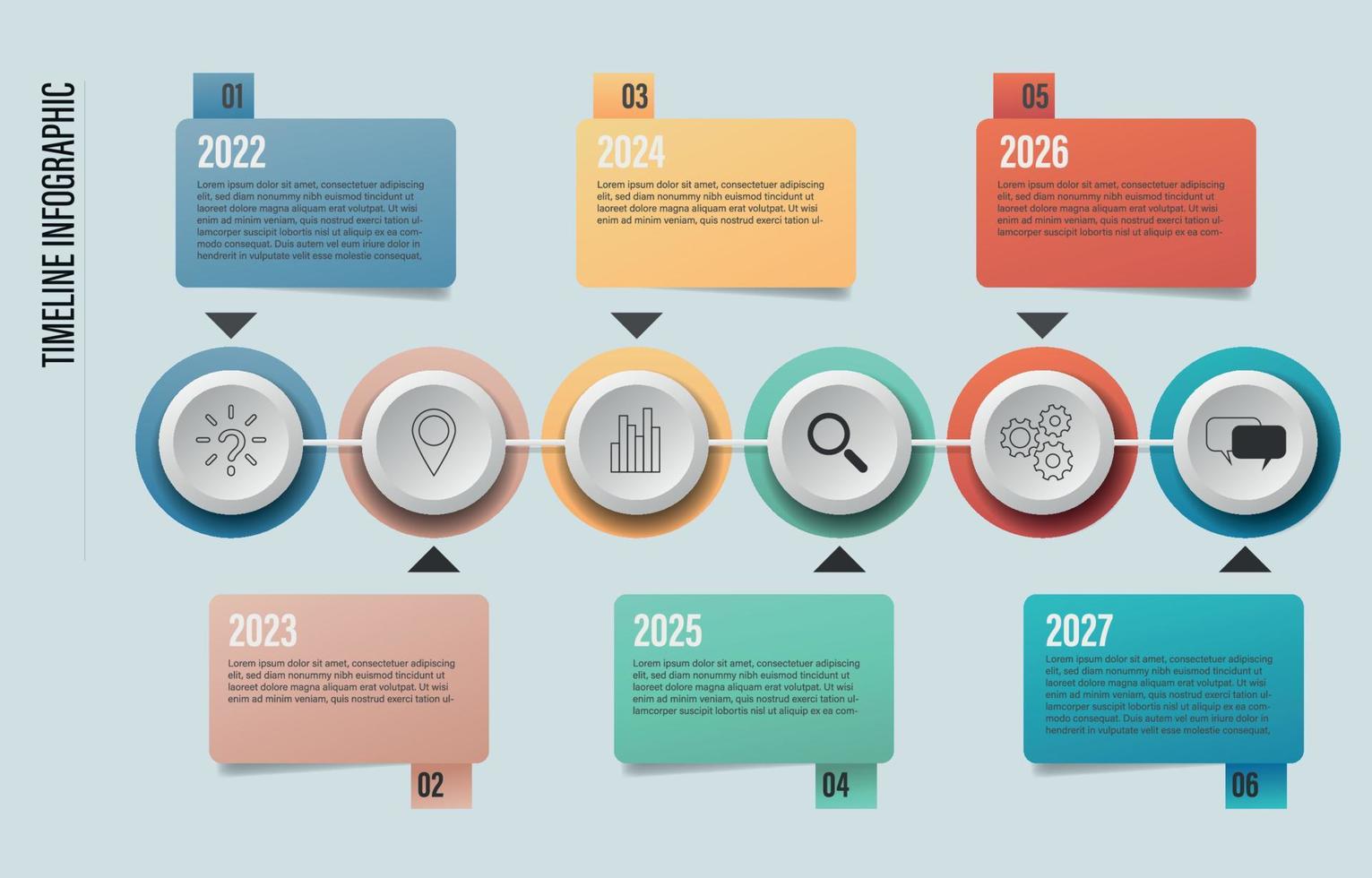 Timeline Business Infografik vektor