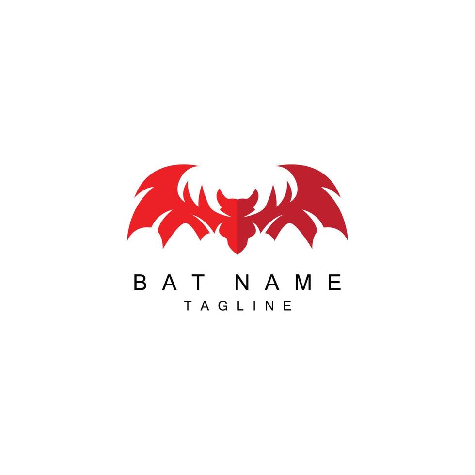 natt djur halloween bat logotyp vektor symbol