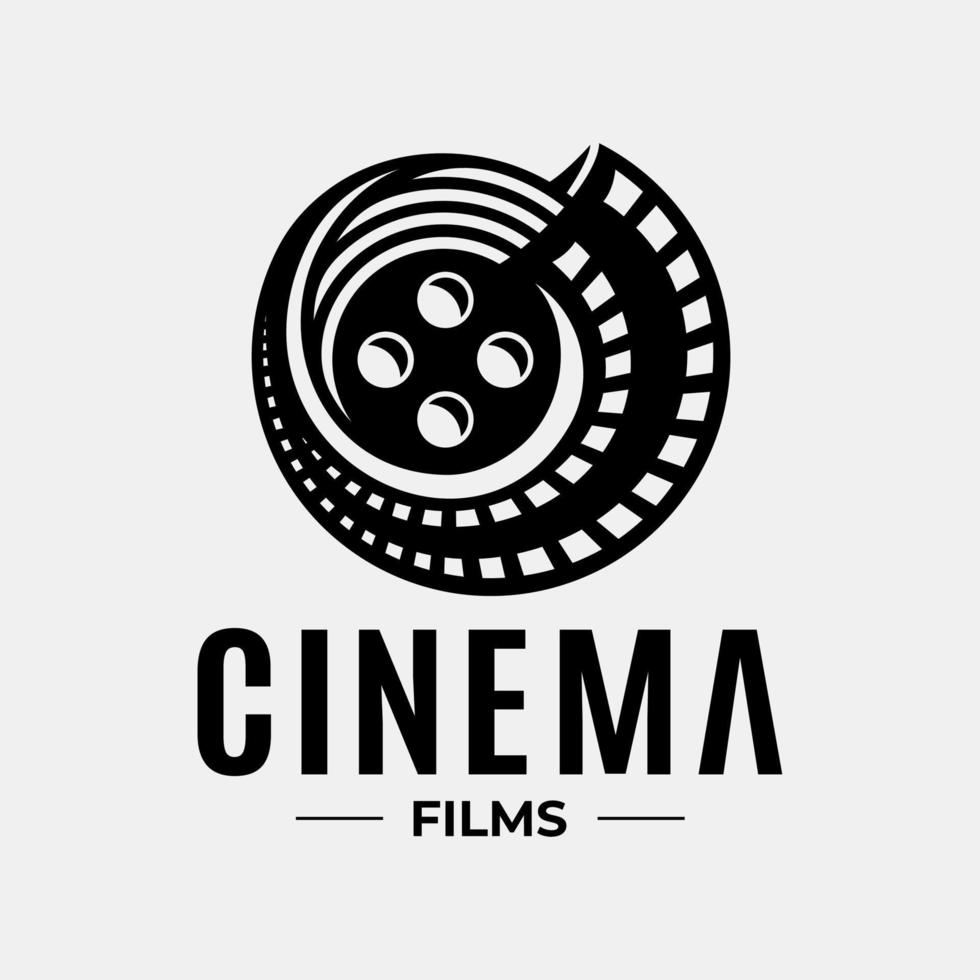 modern abstrakt Kino Film Streifen Logo Design. Luxus Kinematographie Logo Marke. vektor