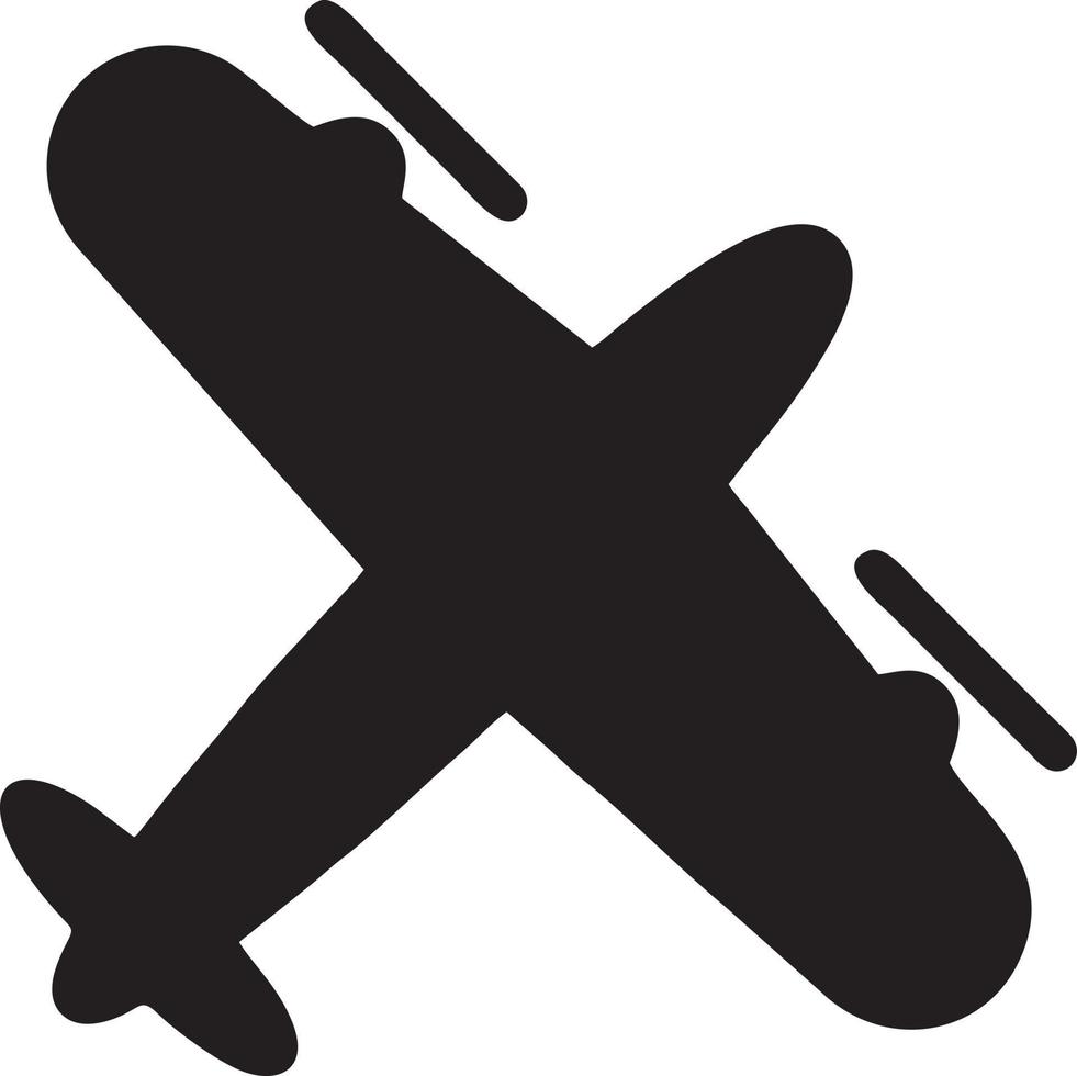 Flugzeug Symbol Symbol Bild Vektor, Illustration von das Flug Luftfahrt im schwarz Bild. eps 10 vektor