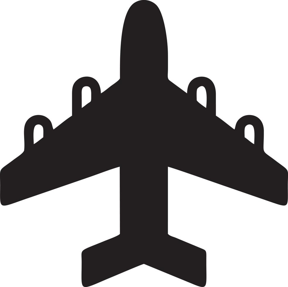 Flugzeug Symbol Symbol Bild Vektor, Illustration von das Flug Luftfahrt im schwarz Bild. eps 10 vektor