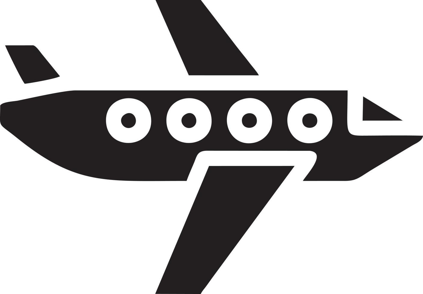 Flugzeug Symbol Symbol Bild Vektor, Illustration von das Flug Luftfahrt im schwarz Bild. eps 10 vektor