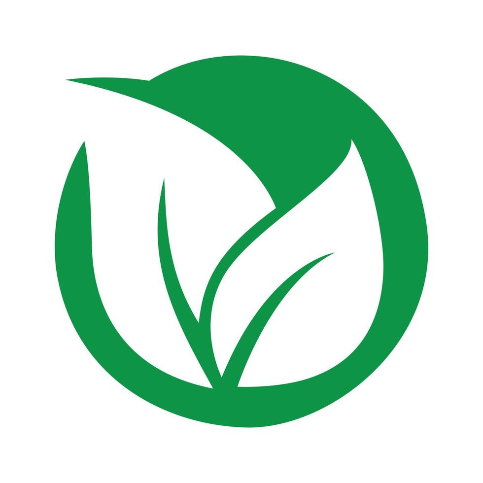 träd blad logotyp ikon design mall vektor