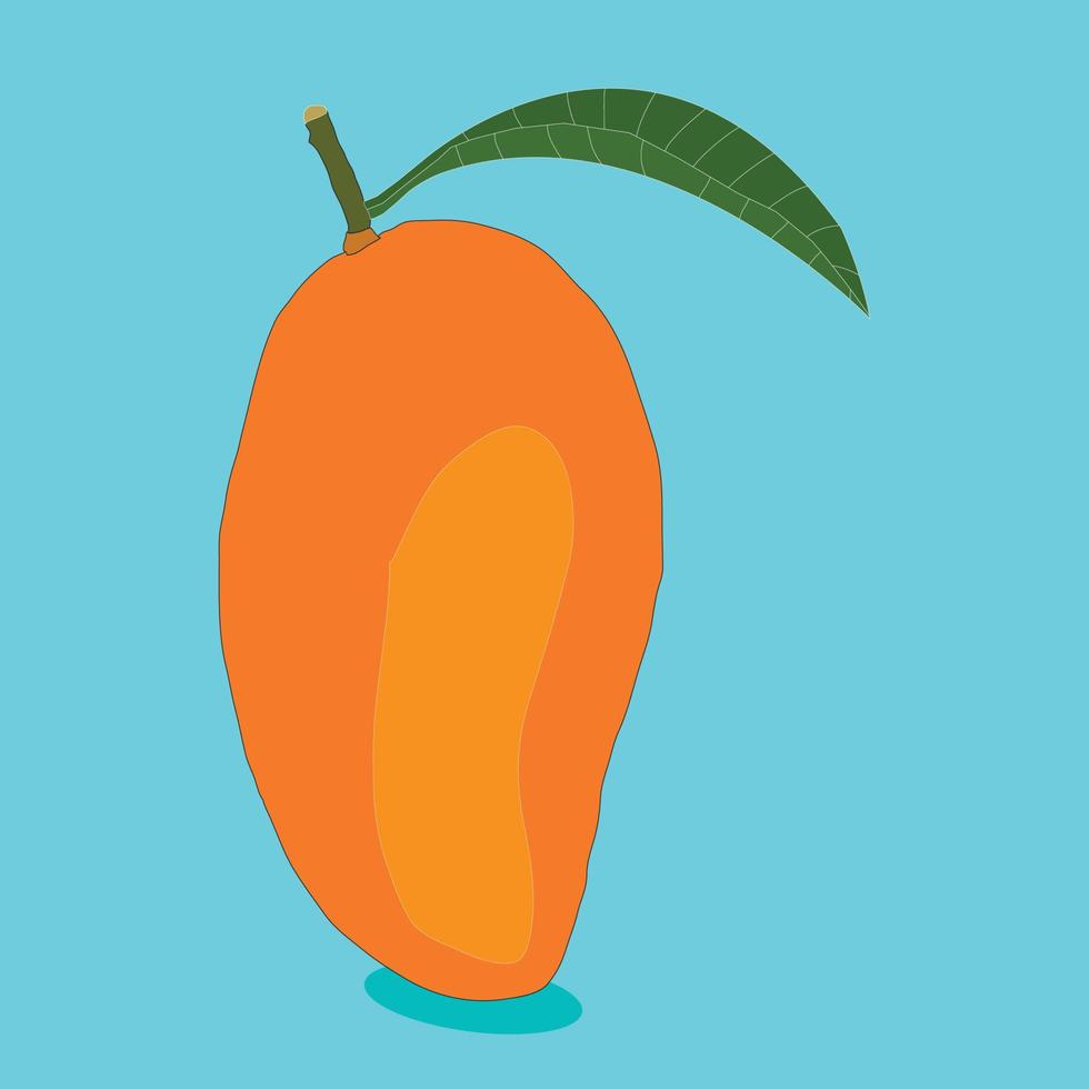 ein lecker Mango Illustration Vektor Kunst Design