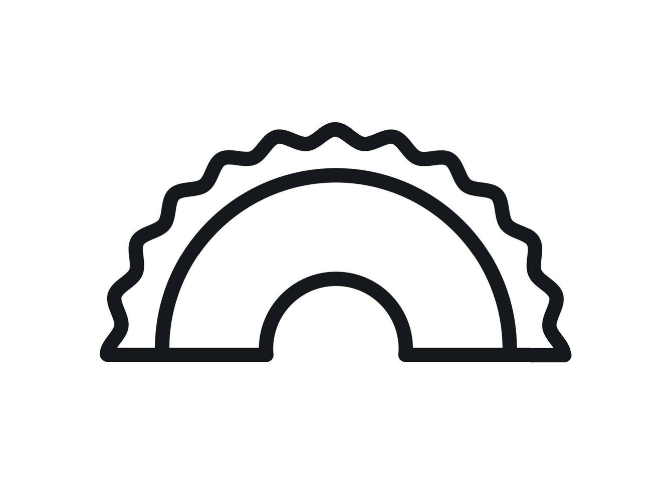 Pasta Gipfel di Gallo Symbol. Vektor Illustration.