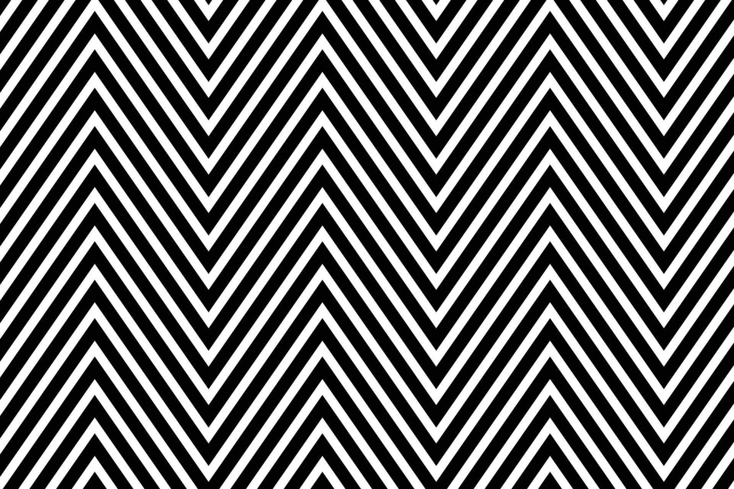 abstrakt svartvit sömlös böjd svart rader Vinka vektor mönster.