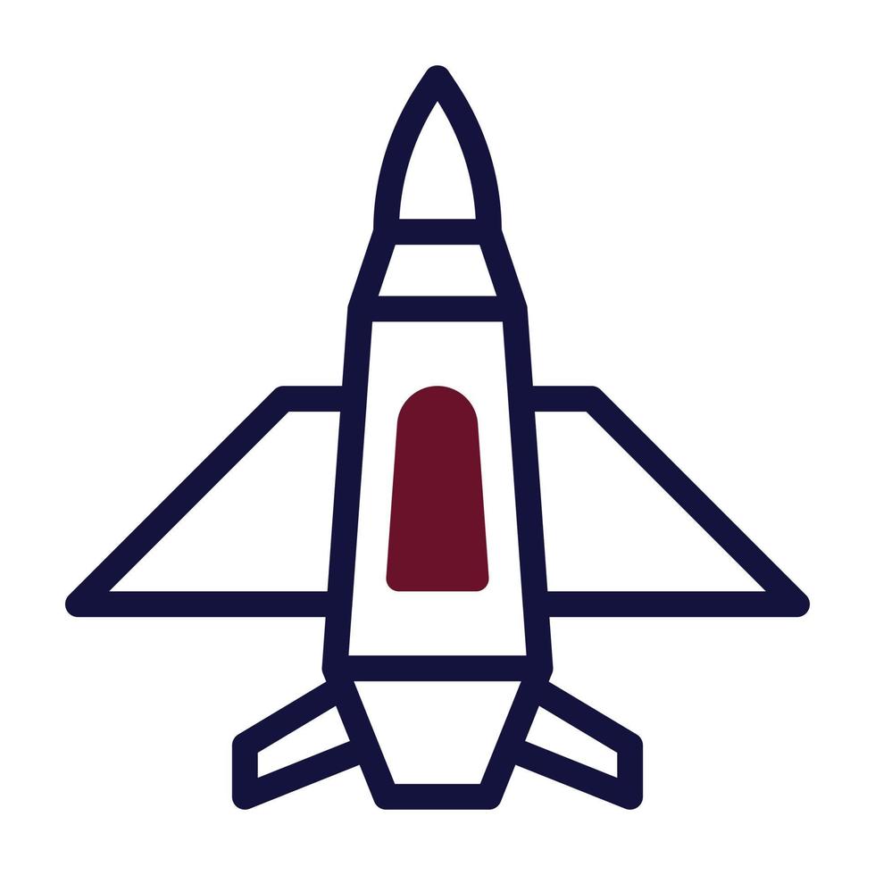 flygplan ikon duotone rödbrun Marin Färg militär symbol perfekt. vektor