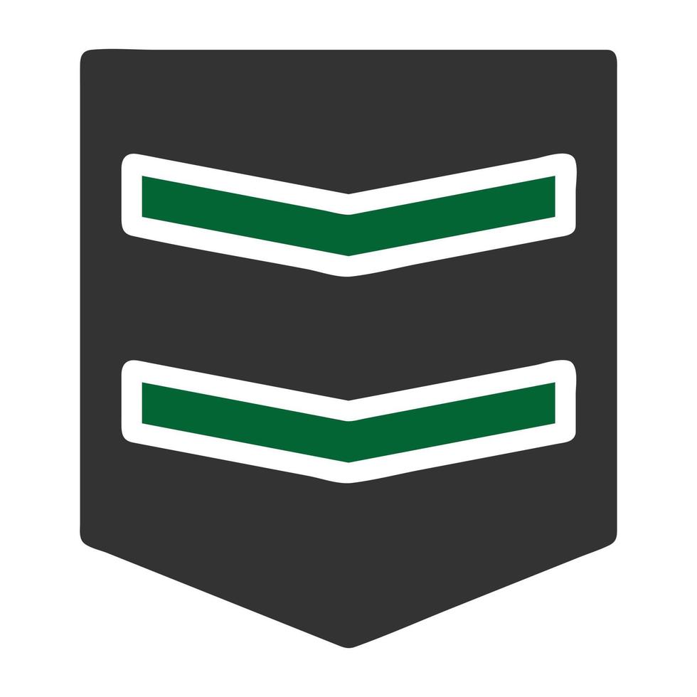 Abzeichen Symbol solide grau Grün Farbe Militär- Symbol perfekt. vektor