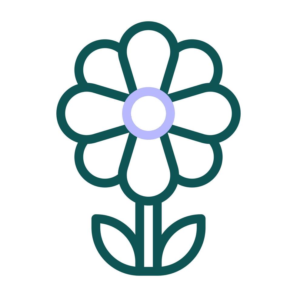 blomma ikon duofärg grön lila Färg påsk symbol illustration. vektor