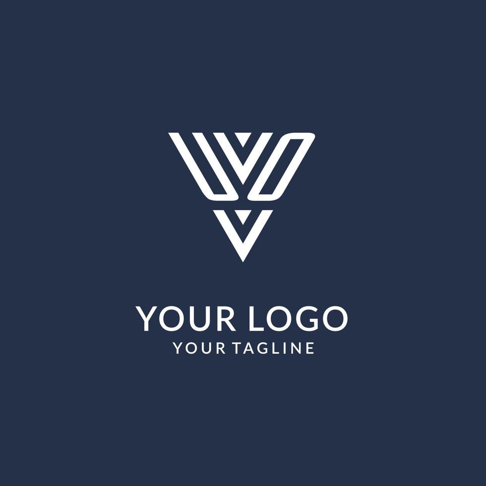 uo Dreieck Monogramm Logo Design Ideen, kreativ Initiale Brief Logo mit dreieckig gestalten Logo vektor