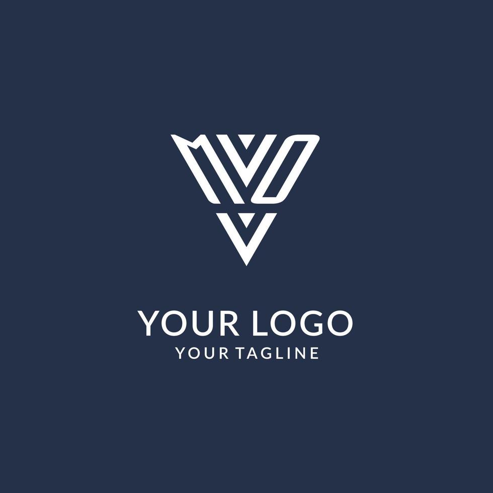 mo Dreieck Monogramm Logo Design Ideen, kreativ Initiale Brief Logo mit dreieckig gestalten Logo vektor