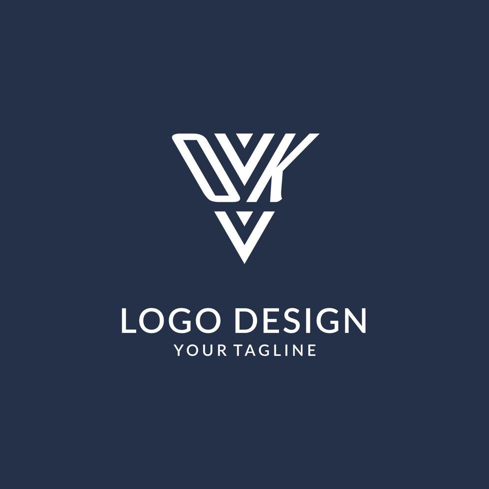 in Ordnung Dreieck Monogramm Logo Design Ideen, kreativ Initiale Brief Logo mit dreieckig gestalten Logo vektor