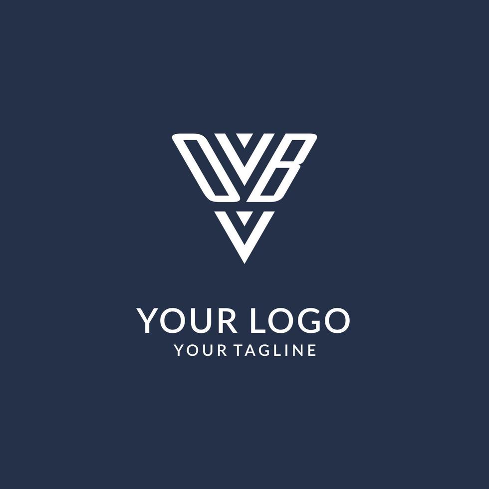 ob Dreieck Monogramm Logo Design Ideen, kreativ Initiale Brief Logo mit dreieckig gestalten Logo vektor