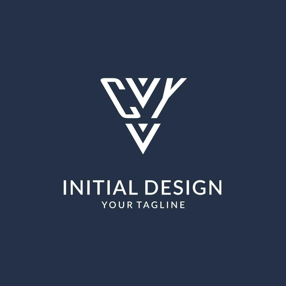 cy Dreieck Monogramm Logo Design Ideen, kreativ Initiale Brief Logo mit dreieckig gestalten Logo vektor