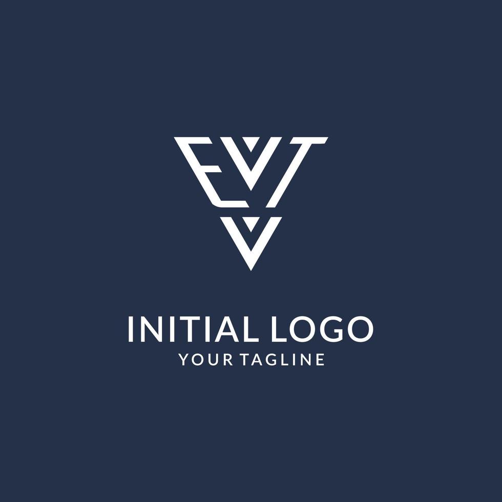 et Dreieck Monogramm Logo Design Ideen, kreativ Initiale Brief Logo mit dreieckig gestalten Logo vektor