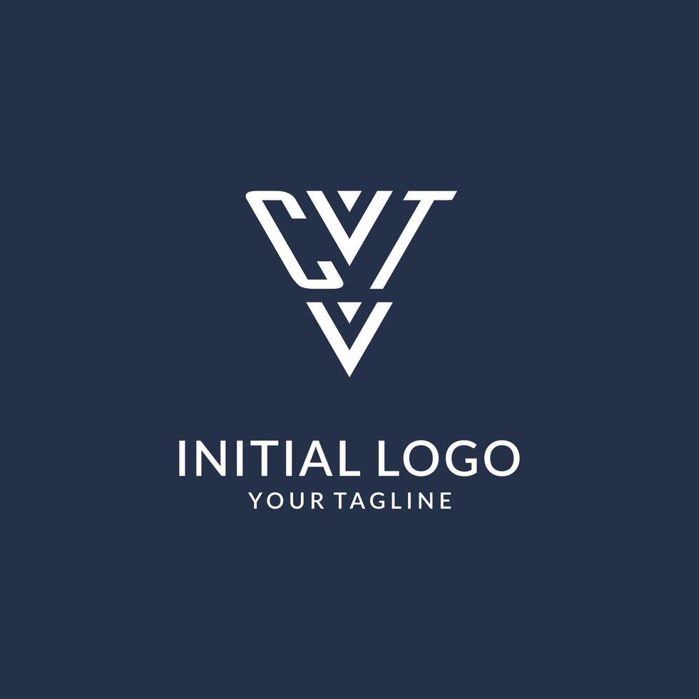 ct Dreieck Monogramm Logo Design Ideen, kreativ Initiale Brief Logo mit dreieckig gestalten Logo vektor