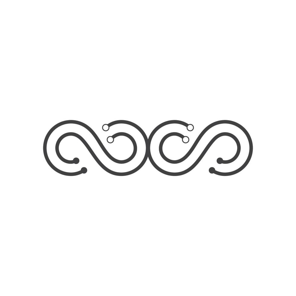 oändlighet logotyp ikon vektor illustration design