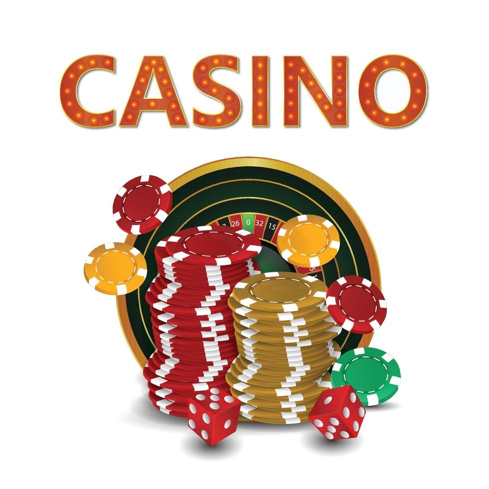 Casino Luxus VIP Einladung Hintergrund mit Spielkarten und Casino Chip vektor