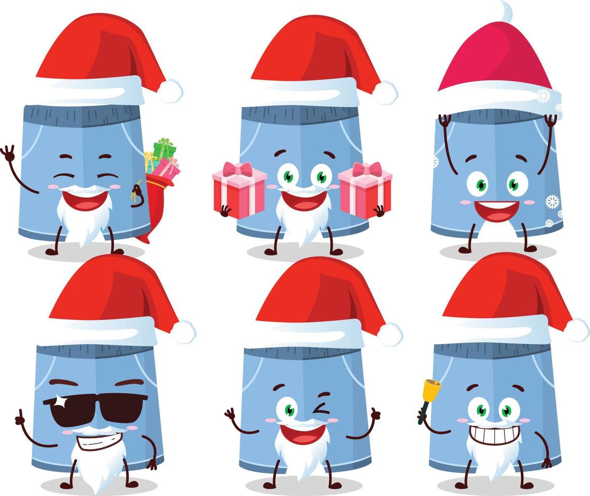 Santa claus Emoticons mit kurze Hose Karikatur Charakter vektor