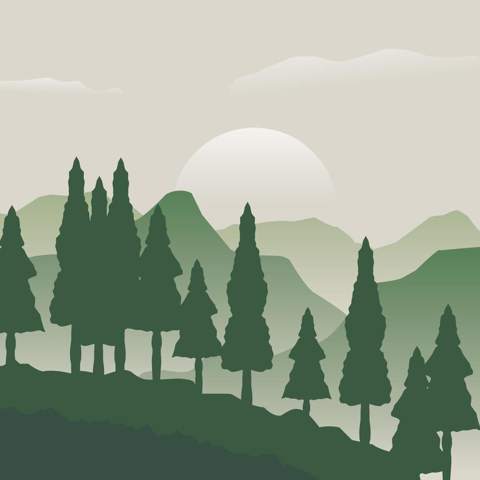 natürlich Landschaft Illustration Design vektor