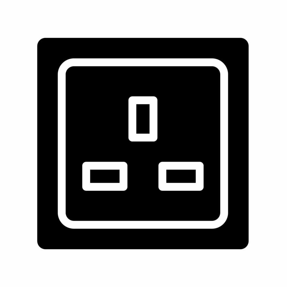 elektrisch Steckdose Symbol einfach Vektor Illustration.