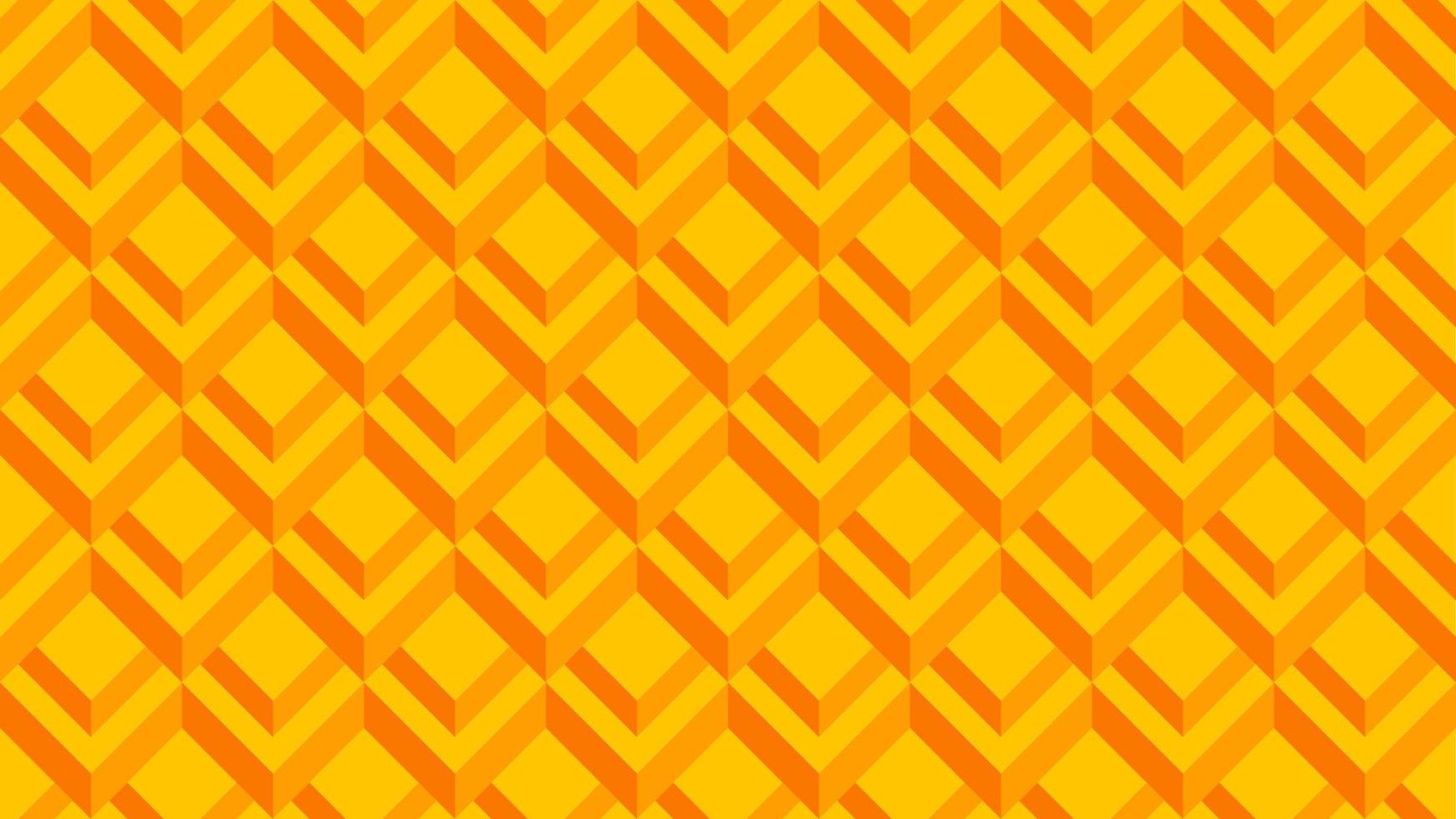 Muster von 3d optisch Illusion. Muster von Illusion Block. Vektor Illustration von 3d Orange Quadrat. geometrisch illusorisch zum Design Grafik, Hintergrund, Hintergrund, Layout oder Kunst