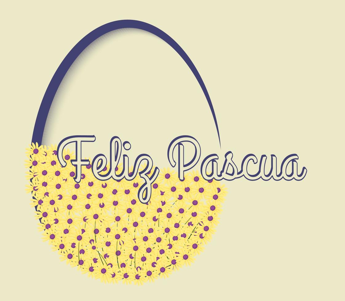 lycklig pascua, översättning från spanska - Lycklig påsk, påsk dag design vektor