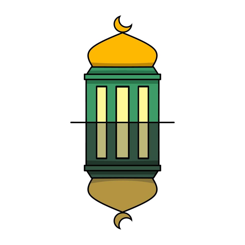 islamic lykta ikon, illustration av en lykta med ett elegant begrepp, lämplig för ramadan och eid mönster vektor