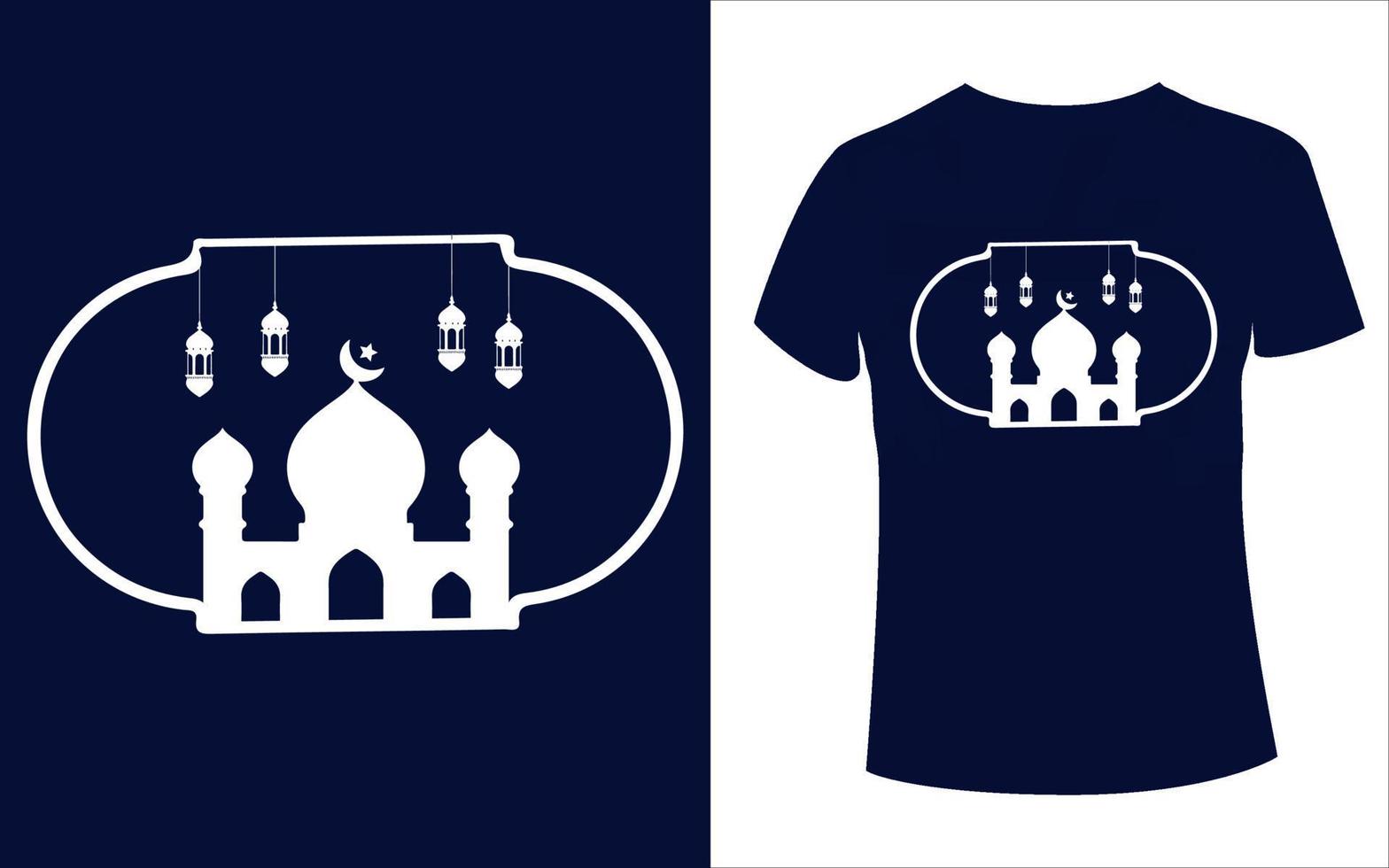 eid Mubarak oder Ramadan T-Shirt Design vektor