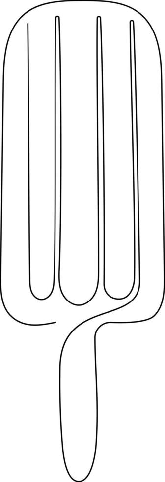ein Eis Sahne Zeichnung durch einer kontinuierlich Linie isoliert Vektor
