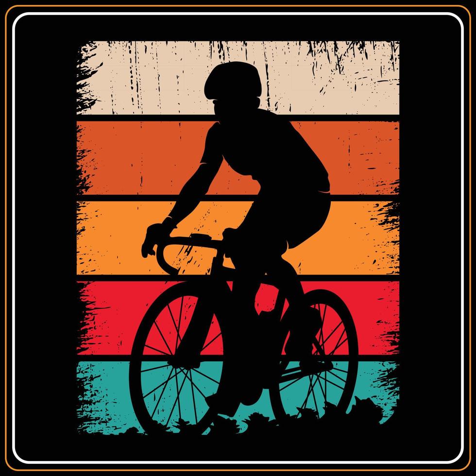 cykel och cykling t-shirt mönster vektor berg cykel retro årgång cykel t-shirt design