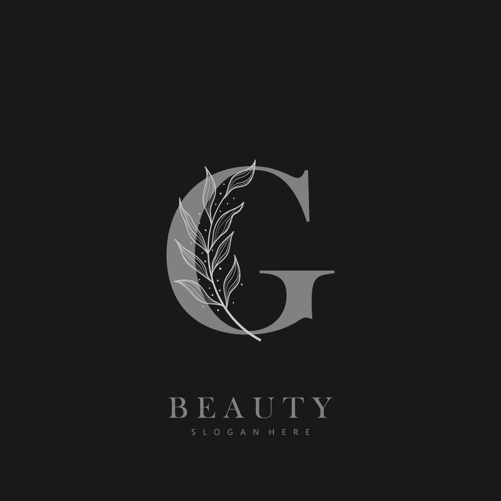 Brief G Logo Blumen- Logo Design. Logo zum Frauen Schönheit Salon Massage kosmetisch oder Spa Marke vektor
