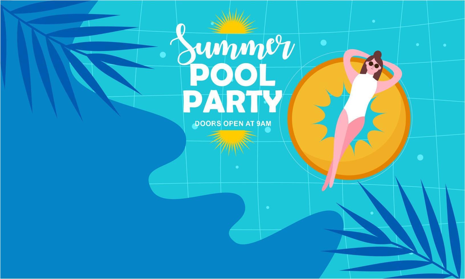 Sommer- Schwimmbad Party Einladung Illustration vektor